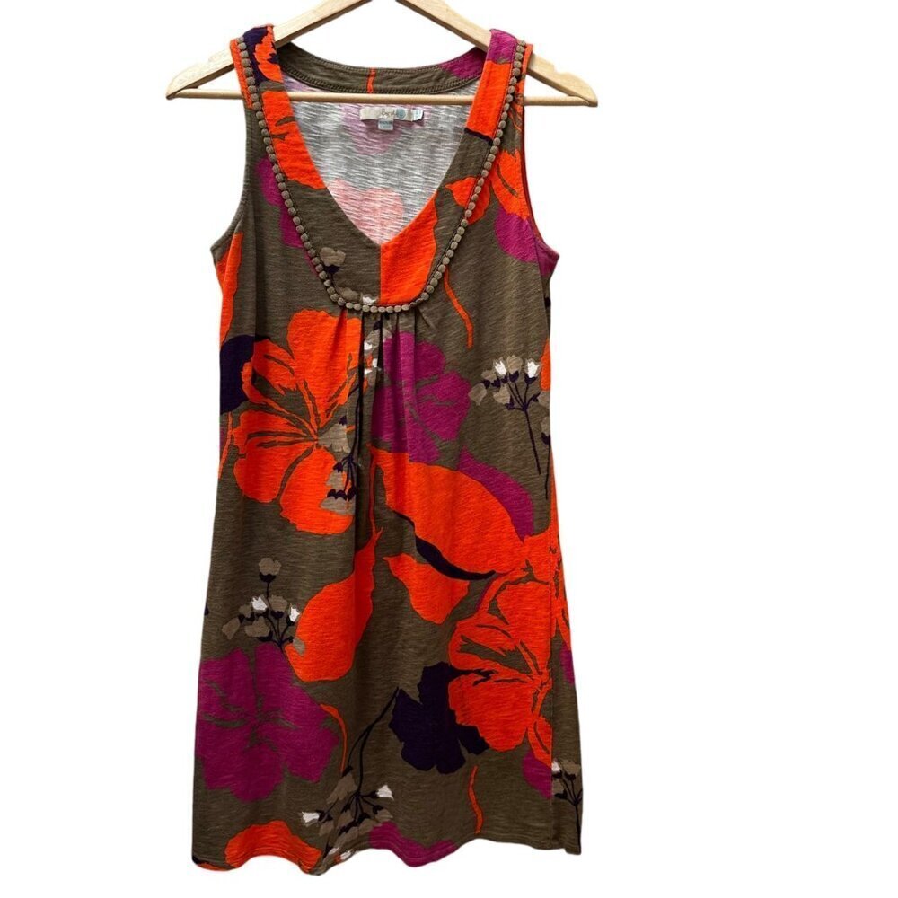 Boden Tarifa Womens Dress 6 Boho‎ Tropical Floral Sleeveless Resort Mini Summer